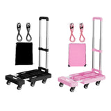 Maxbell Folding Hand Truck Hand Truck Compact Trolley for Office Travel Moving black