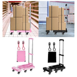 Maxbell Folding Hand Truck Hand Truck Compact Trolley for Office Travel Moving black