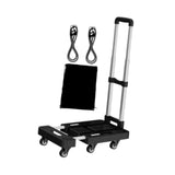 Maxbell Folding Hand Truck Hand Truck Compact Trolley for Office Travel Moving black