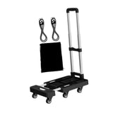 Maxbell Folding Hand Truck Hand Truck Compact Trolley for Office Travel Moving black