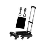 Maxbell Folding Hand Truck Hand Truck Compact Trolley for Office Travel Moving black