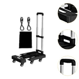 Maxbell Folding Hand Truck Hand Truck Compact Trolley for Office Travel Moving black