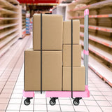Maxbell Folding Hand Truck Hand Truck Compact Trolley for Office Travel Moving pink