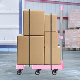 Maxbell Folding Hand Truck Hand Truck Compact Trolley for Office Travel Moving pink