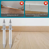 Maxbell 400 Pieces Skirting Thread Seamless Nails Double Head for Chairs Wood Veneer