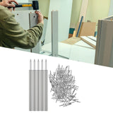 Maxbell 400 Pieces Skirting Thread Seamless Nails Double Head for Chairs Wood Veneer