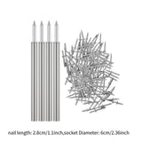 Maxbell 400 Pieces Skirting Thread Seamless Nails Double Head for Chairs Wood Veneer