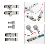 Maxbell 2 Pieces Air Brush Quick Release Coupling Adapter No Rust for Air Compressor with Valve