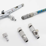Maxbell 2 Pieces Air Brush Quick Release Coupling Adapter No Rust for Air Compressor with Valve