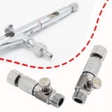 Maxbell 2 Pieces Air Brush Quick Release Coupling Adapter No Rust for Air Compressor with Valve