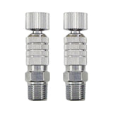 Maxbell 2 Pieces Air Brush Quick Release Coupling Adapter No Rust for Air Compressor Without Valve