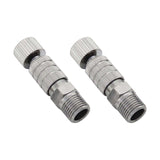 Maxbell 2 Pieces Air Brush Quick Release Coupling Adapter No Rust for Air Compressor Without Valve