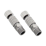 Maxbell 2 Pieces Air Brush Quick Release Coupling Adapter No Rust for Air Compressor Without Valve