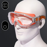 Maxbell Goggles Lightweight for Adults Comfortable to Wear Clear Lens Eye Protection Orange