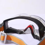 Maxbell Goggles Lightweight for Adults Comfortable to Wear Clear Lens Eye Protection Orange