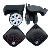 Maxbell Suitcase Replacement Wheels Mute for Trolley Case Luggage Box Shopping Carts
