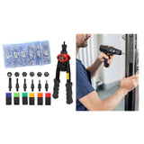 Maxbell 13 Inch Rivet Nut Tool with Carrying Case Assortment M3 M4 M5 M6 M8 M10