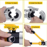 Maxbell Hydraulic Pipe Crimping Tool Heavy Duty Quick Release Aluminum Plumbing Tool