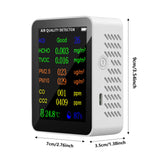 Maxbell Air Quality Meter Professional CO2 Detection Device for Hotel Kitchen School White