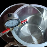 Maxbell Vacuum Degassing Chamber with Lid for Resin Casting Silicones Essential Oils 6L