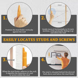 Maxbell Stud Finders Magnetic Wall Metal Detection for Household Versatile Practical Yellow