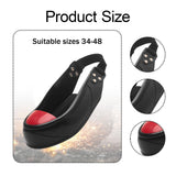Maxbell Steel Toe Cap Non Slip Rubber Sole with Back Strap Foot Cover Toe Protection Red