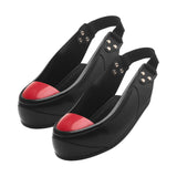 Maxbell Steel Toe Cap Non Slip Rubber Sole with Back Strap Foot Cover Toe Protection Red