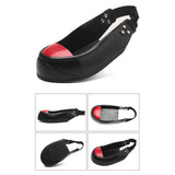 Maxbell Steel Toe Cap Non Slip Rubber Sole with Back Strap Foot Cover Toe Protection Red