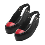 Maxbell Steel Toe Cap Non Slip Rubber Sole with Back Strap Foot Cover Toe Protection Red