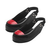 Maxbell Steel Toe Cap Non Slip Rubber Sole with Back Strap Foot Cover Toe Protection Red