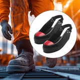 Maxbell Steel Toe Cap Non Slip Rubber Sole with Back Strap Foot Cover Toe Protection Red