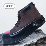 Maxbell Steel Toe Cap Non Slip Rubber Sole with Back Strap Foot Cover Toe Protection Red