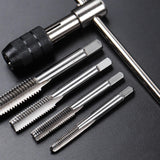 Maxbell Screw Thread Taps Easy to Use Hardware Waterproof High Hardness Repair Tools 5 Pieces With Handle