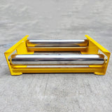 Maxbell Cable Drum Roller Heavy Duty Reel Stand Roller Adjustable Cable Roller Stand Yellow