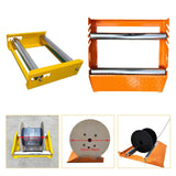 Maxbell Cable Drum Roller Heavy Duty Reel Stand Roller Adjustable Cable Roller Stand Yellow
