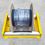 Maxbell Cable Drum Roller Heavy Duty Reel Stand Roller Adjustable Cable Roller Stand Yellow