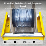 Maxbell Cable Drum Roller Heavy Duty Reel Stand Roller Adjustable Cable Roller Stand Yellow