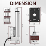 Maxbell Linear Actuator High Speed 10mm/S with Controller 10" Linear Motion Actuator