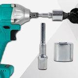 Maxbell Jack Socket Repair Spare Parts Jack Drill Adapter for Outdoor Garage Vehicle Silver 160g