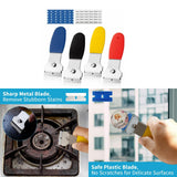 Maxbell Multipurpose Scrapers Cleaning Tools Paint Strip Tool for Tiles Glass Decals 4 Scrapers