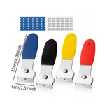 Maxbell Multipurpose Scrapers Cleaning Tools Paint Strip Tool for Tiles Glass Decals 4 Scrapers