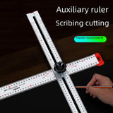 Maxbell Square Ruler Drilling Positioning Ruler for Template Crafting Shelves Door 60cm