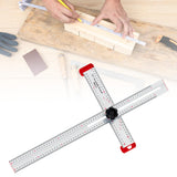Maxbell Square Ruler Drilling Positioning Ruler for Template Crafting Shelves Door 60cm