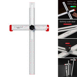Maxbell Square Ruler Drilling Positioning Ruler for Template Crafting Shelves Door 60cm