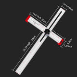Maxbell Square Ruler Drilling Positioning Ruler for Template Crafting Shelves Door 60cm