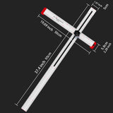 Maxbell Square Ruler Drilling Positioning Ruler for Template Crafting Shelves Door 90cm