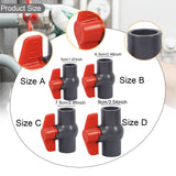 Maxbell PVC Ball Valve Sturdy Pipe Fitting for Sewage Pump Outdoor Irrigation System Inner diameter 5cm