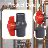 Maxbell PVC Ball Valve Sturdy Pipe Fitting for Sewage Pump Outdoor Irrigation System Inner diameter 6.3cm