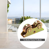 Maxbell Sliding Door Roller V Groove Wheel for Industrial Machines Rail Rolling Gate 12.9cmx3.4cmx6cm