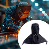 Maxbell Denim Fabric Welding Hood Reusable Work Hat Headgear with Neck Shoulder Drap